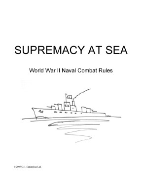 Supremacy at Sea:
		A set of rules for simulating 
		World War II era naval battles.